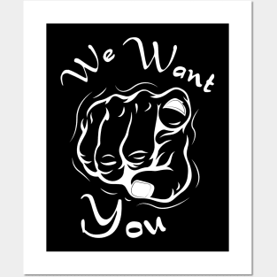 we want you Posters and Art